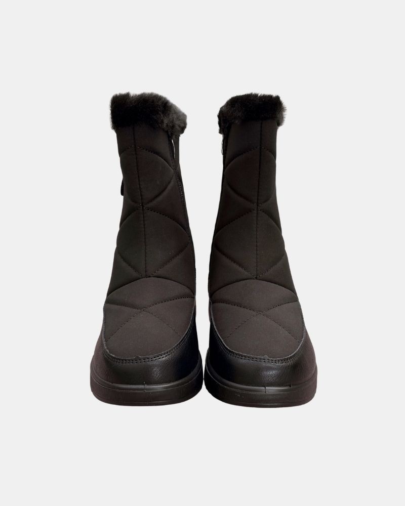 Botins de pelo baixos para mulher Amarpies pretos 31138