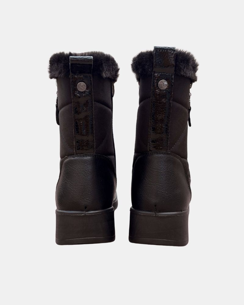Botins de pelo baixos para mulher Amarpies pretos 31138