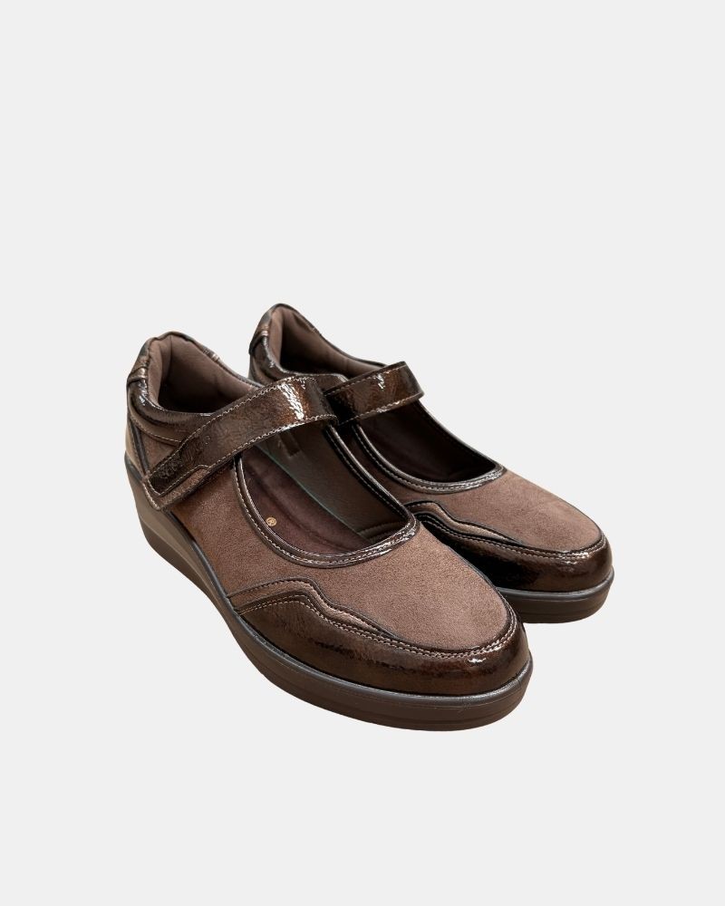 Sapatos Rasos Abertos Mulher Amarpies Taupe 31036