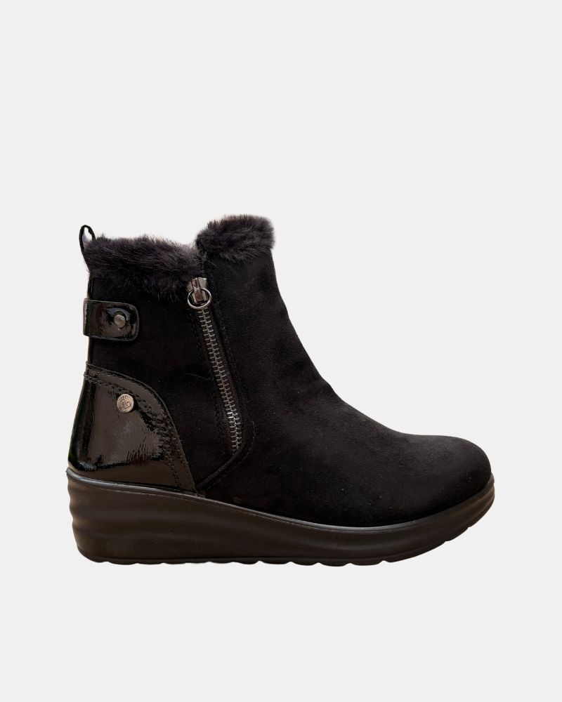 Botines De pelo Bajos Mujer Amarpies Negro 31052