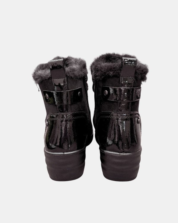 Botines De pelo Bajos Mujer Amarpies Negro 31052