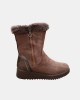 Botins baixos de pelo para mulher Amarpies Taupe 31139