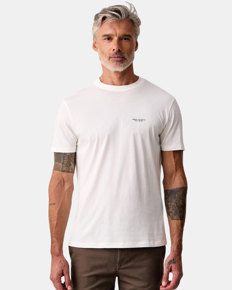 T-shirts de manga curta para homem ARMANI EXCHANGE Branco XM003038 AF10356