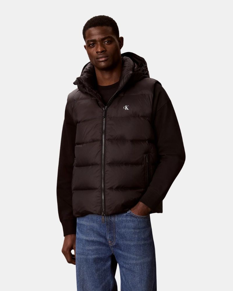 Abrigos Chaqueta Chaleco Hombre CALVIN KLEIN Negro LV04RG514GUB1