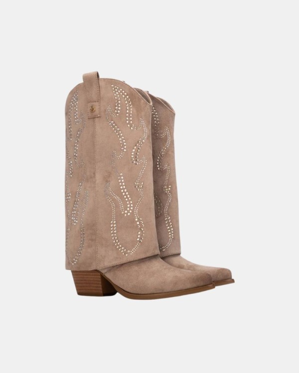 Botas Altas Cowboy Mujer XTI Beige 146097