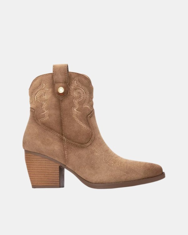 Botins Cowboy Baixos Mulher REFRESH Bege 173014