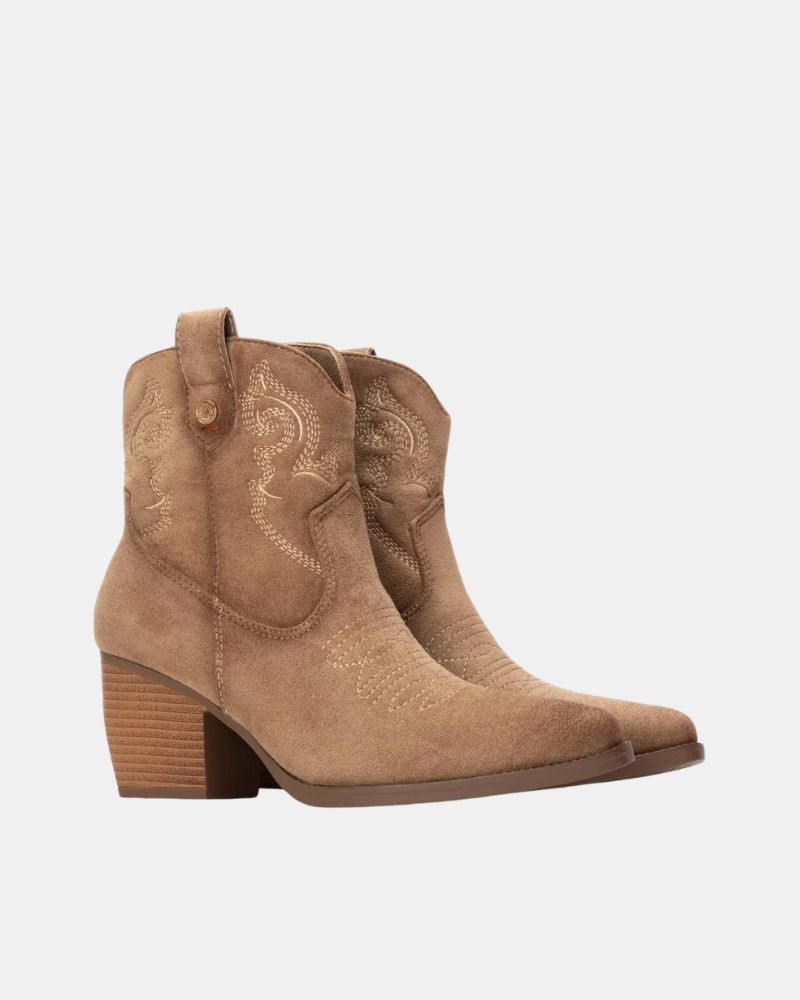 Botins Cowboy Baixos Mulher REFRESH Bege 173014