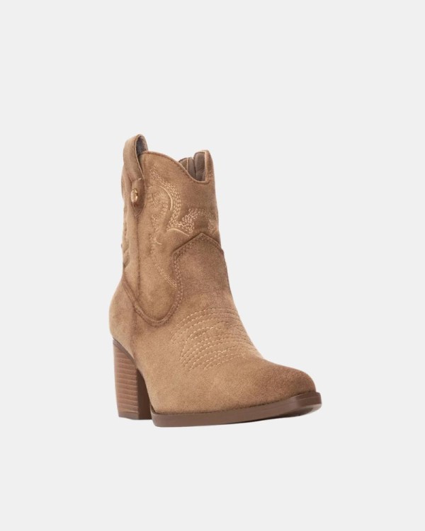 Botins Cowboy Baixos Mulher REFRESH Bege 173014
