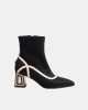 Botins Baixos Mulher RockAway Pretos 84728