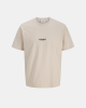 Camisetas de manga curta para homem JACK AND JONES Bege 12278787 SOHO