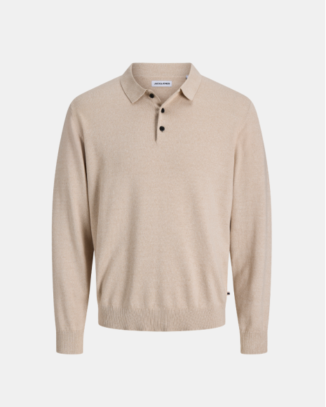 Jersey Manga larga Hombre JACK AND JONES Beige 12298384 BASIC