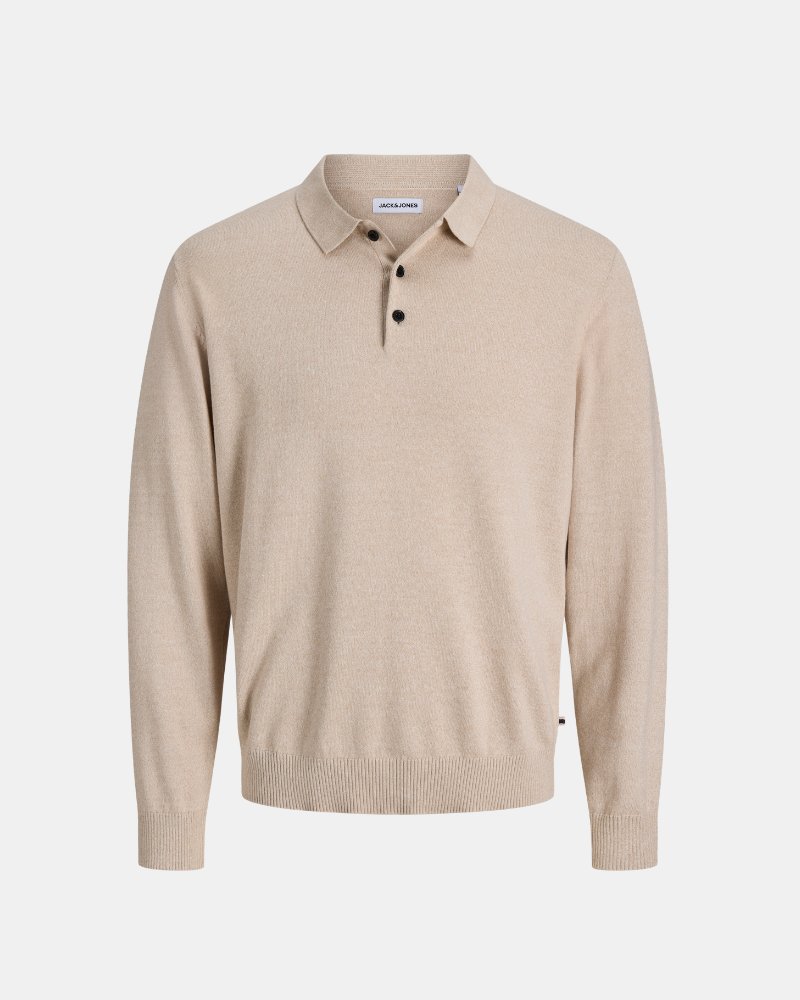 Jersey Manga larga Hombre JACK AND JONES Beige 12298384 BASIC