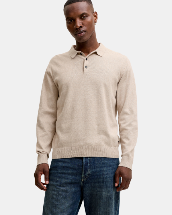 Jersey Manga larga Hombre JACK AND JONES Beige 12298384 BASIC