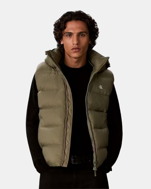 Casacos Colete Homem CALVIN KLEIN Verde LV04RG514GLDY