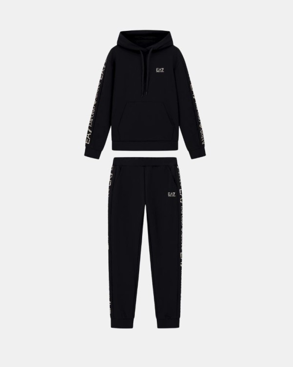 Calças Jaqueta Sweat com Capuz Fato de Treino Mulher EA7 Preto 7W000789 AF18880