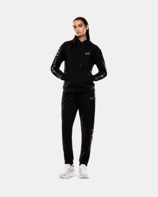 Calças Jaqueta Sweat com Capuz Fato de Treino Mulher EA7 Preto 7W000789 AF18880