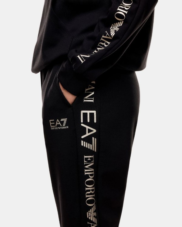 Calças Jaqueta Sweat com Capuz Fato de Treino Mulher EA7 Preto 7W000789 AF18880
