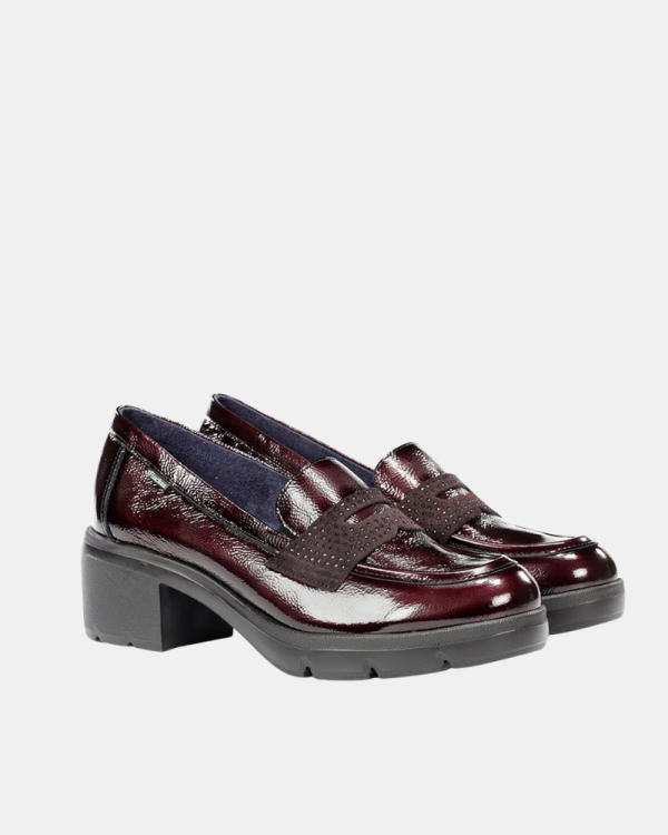 Zapatos Mocasines Mujer FLUCHOS Rojo F2517
