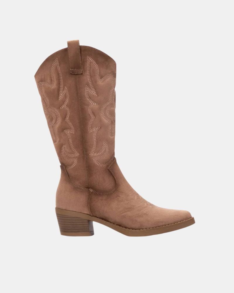 Botas Altas Cowboy Mujer REFRESH Taupe 173085