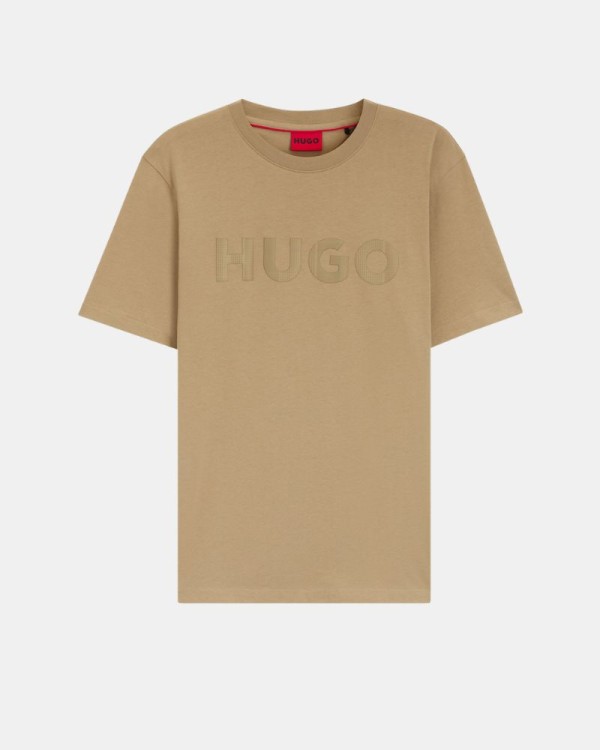 Camisetas de manga curta para homem HUGO bege 50564790 DULIVIO