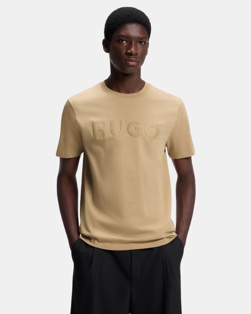 Camisetas de manga curta para homem HUGO bege 50564790 DULIVIO