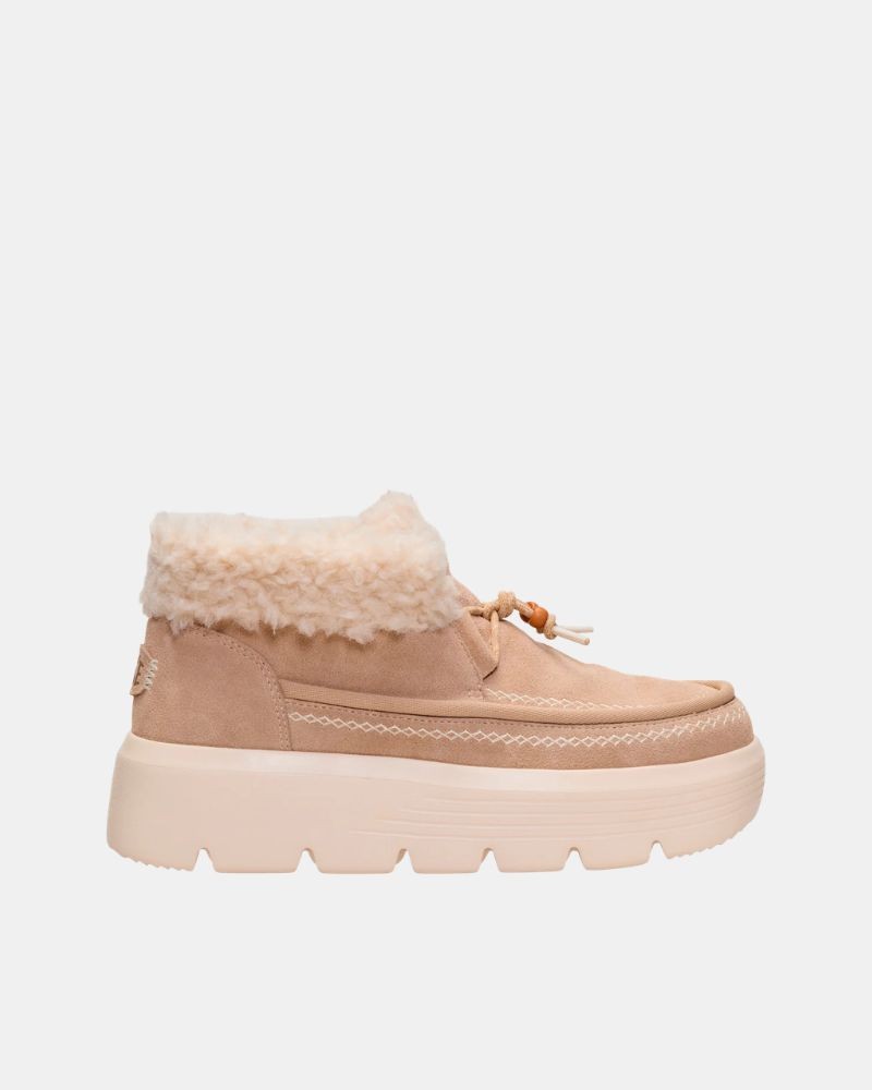 Botas baixas de pelo para mulher HEY DUDE Bege 45638 AUSTIN EDGE LOUNGE
