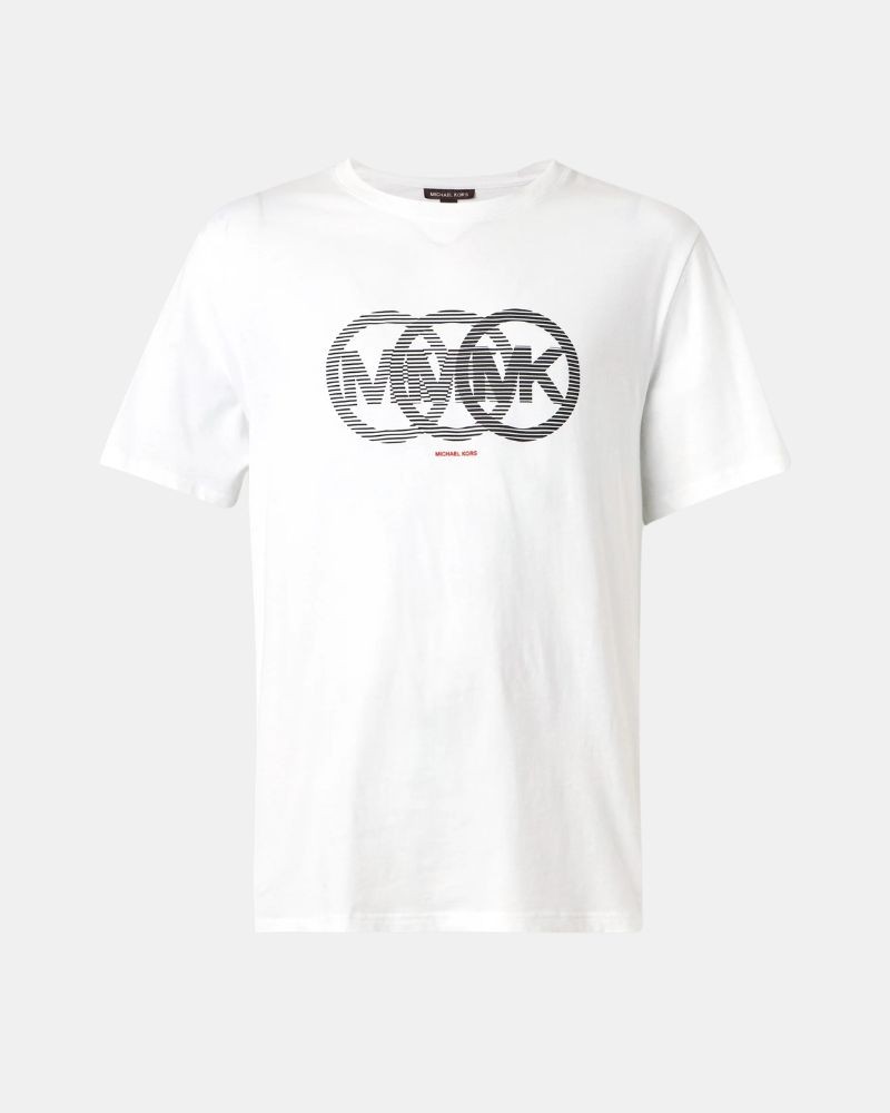 Camisetas Manga curta Homem MICHAEL KORS Branco CT6531IFV4 SPLIT VICTORY LOGO