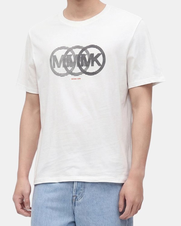 Camisetas Manga curta Homem MICHAEL KORS Branco CT6531IFV4 SPLIT VICTORY LOGO