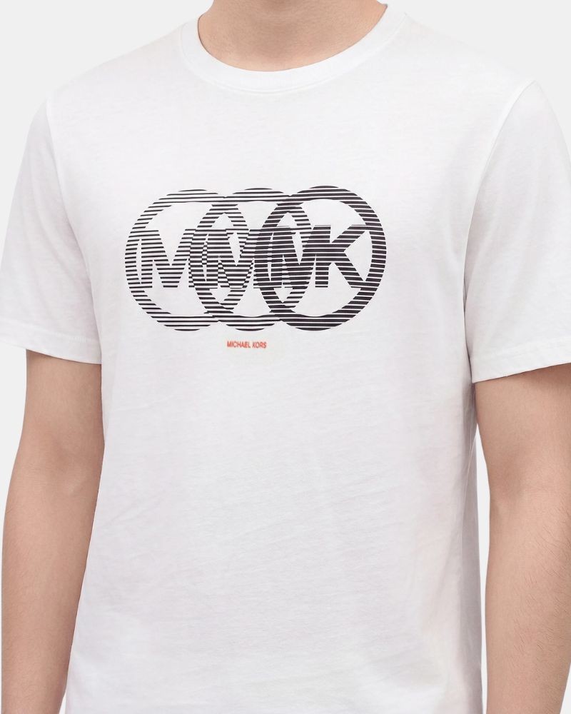 Camisetas Manga curta Homem MICHAEL KORS Branco CT6531IFV4 SPLIT VICTORY LOGO