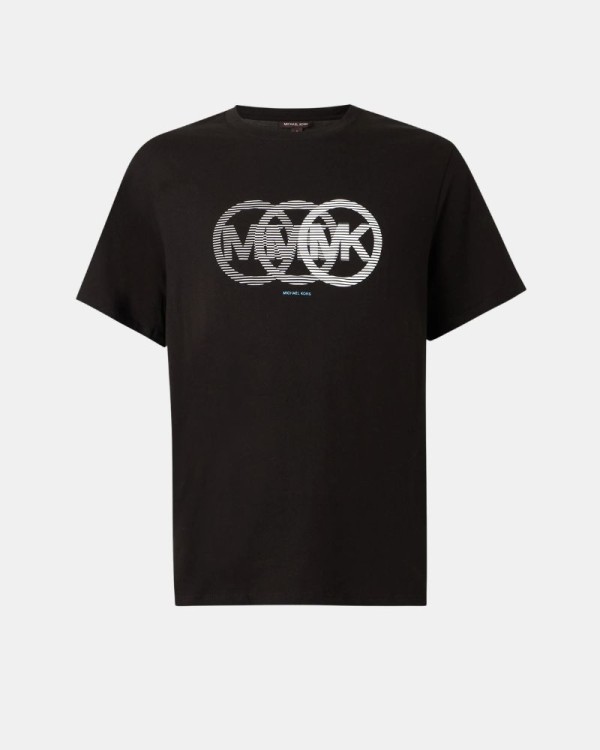 Camisetas Manga corta Hombre MICHAEL KORS Negro CT6531IFV4 SPLIT VICTORY LOGO