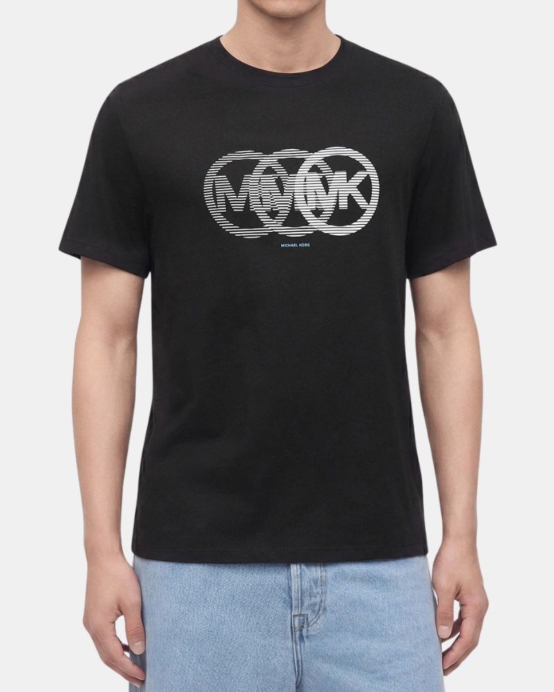 Camisetas Manga corta Hombre MICHAEL KORS Negro CT6531IFV4 SPLIT VICTORY LOGO
