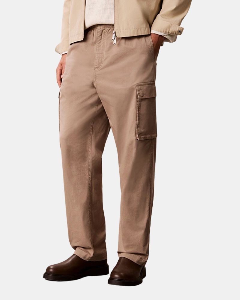 Calças Compridas Homem CALVIN KLEIN Taupe LV040EM616HMT