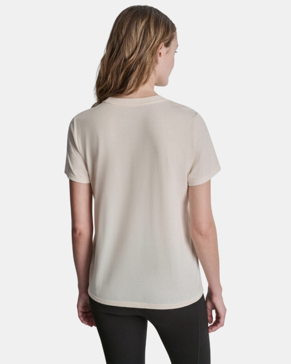 Camisetas de manga curta para mulher DKNY bege DP6T1733