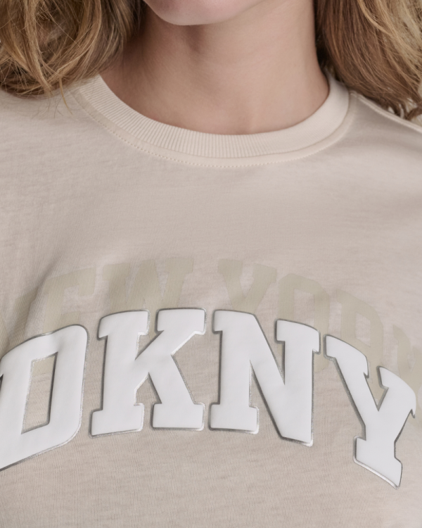 Camisetas de manga curta para mulher DKNY bege DP6T1733