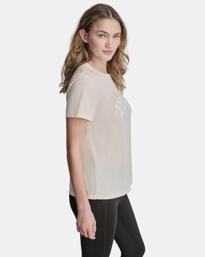 Camisetas de manga curta para mulher DKNY bege DP6T1733