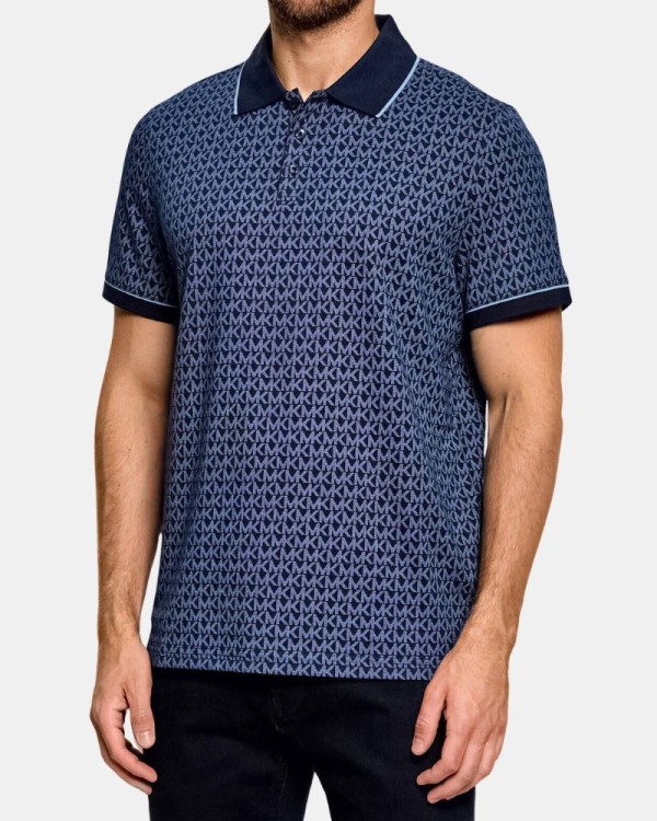 Camisetas Polos Hombre MICHAEL KORS Azul CS650V848T MK SIG GRAMERCY