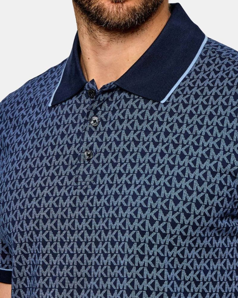 Camisetas Polos Hombre MICHAEL KORS Azul CS650V848T MK SIG GRAMERCY