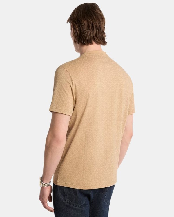 Camisetas de manga curta para homem MICHAEL KORS Areia CS5529A5KS MK SIG