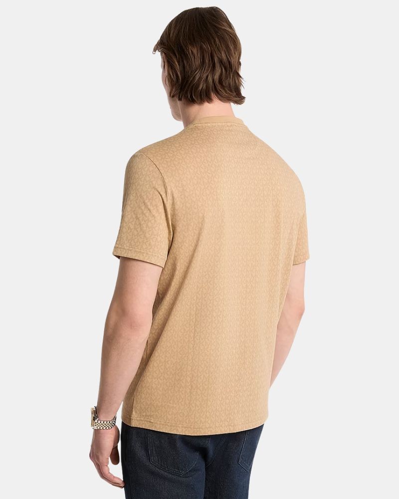 Camisetas de manga curta para homem MICHAEL KORS Areia CS5529A5KS MK SIG