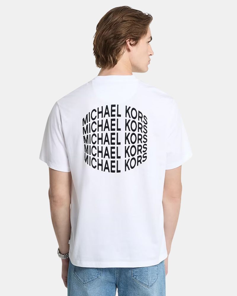 Camisetas Manga corta Hombre MICHAEL KORS Blanco CF6535WFV4 STACK GRT