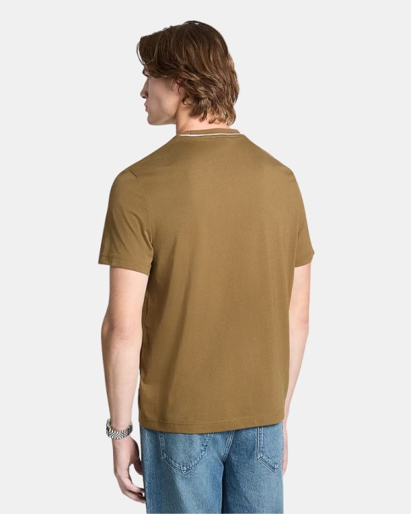 Camisetas Manga corta Hombre MICHAEL KORS Marrón CS652SN19P LOGO RIB