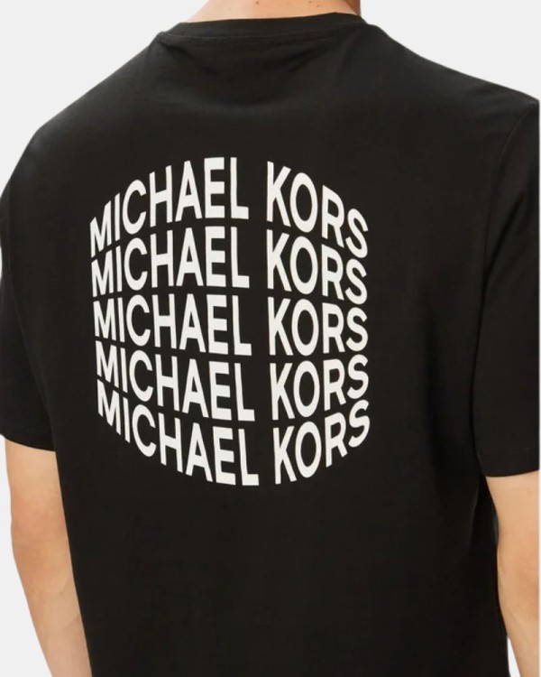 T-shirts de manga curta para homem MICHAEL KORS Preto CF6535WFV4 STACK GRT