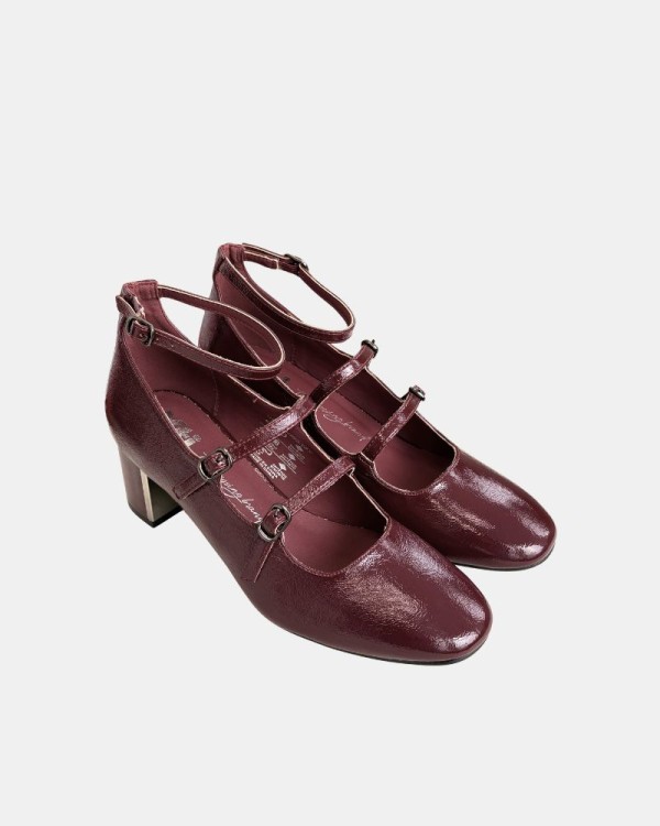 Zapatos Bailarinas Abiertos Mujer XTI Burdeos 146487