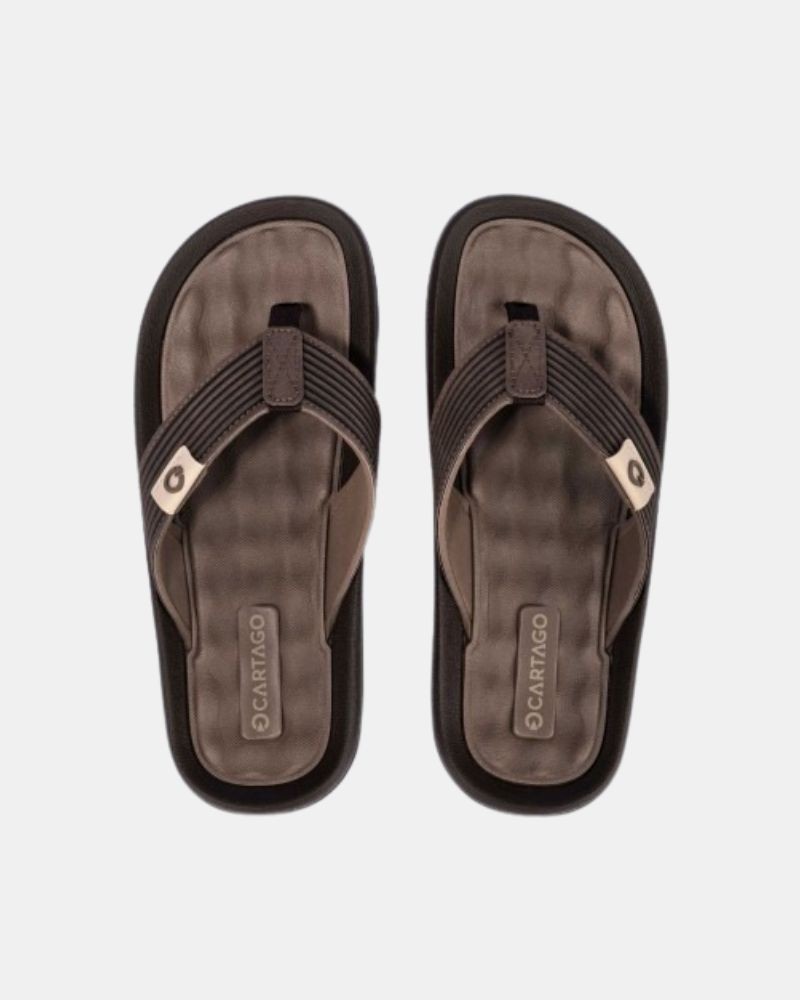 Sandalias De dedo Chancletas Hombre Cartago Marrón C 82614 DUNAS