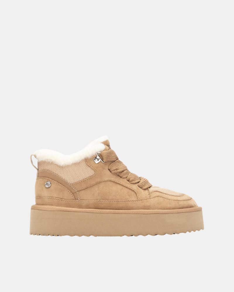 Zapatillas De pelo Australianas Mujer XTI Beige 144338