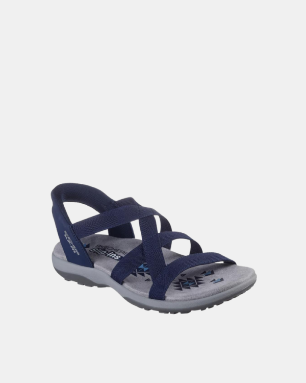 Sandálias abertas para mulher SKECHERS azul 163460 SLIP-INS REGGAE SLIM