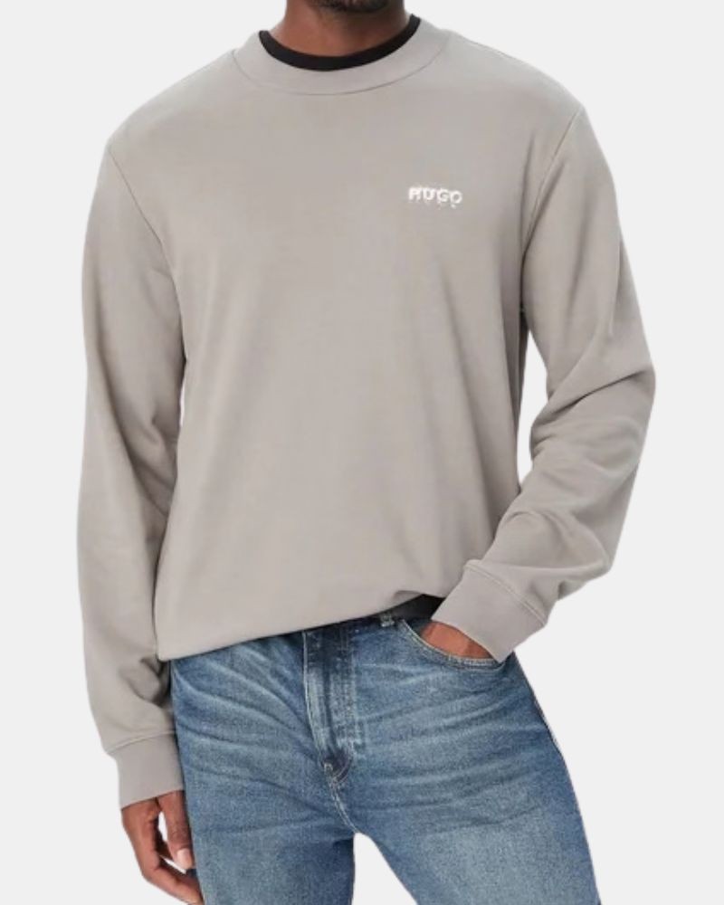 Camisola sem capuz Homem HUGO Cinzento 50572390 NODACREW