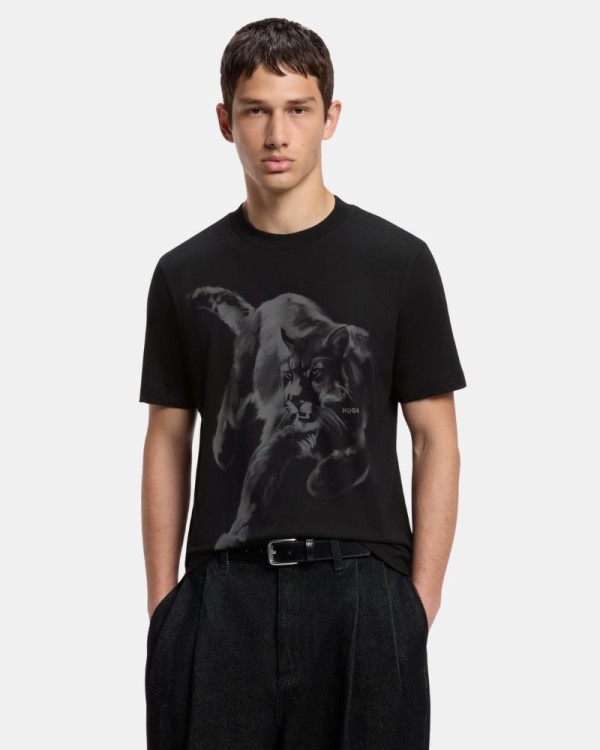 Camisetas Manga corta Hombre HUGO Negro 50568689 DAFFILO