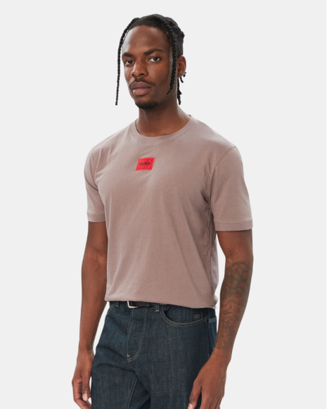 Camisetas Manga corta Hombre HUGO Taupe 50447978 DIRAGONAL212
