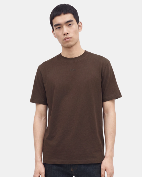 Camisetas Manga corta Hombre HUGO Marrón 50488330 DAPOLINO